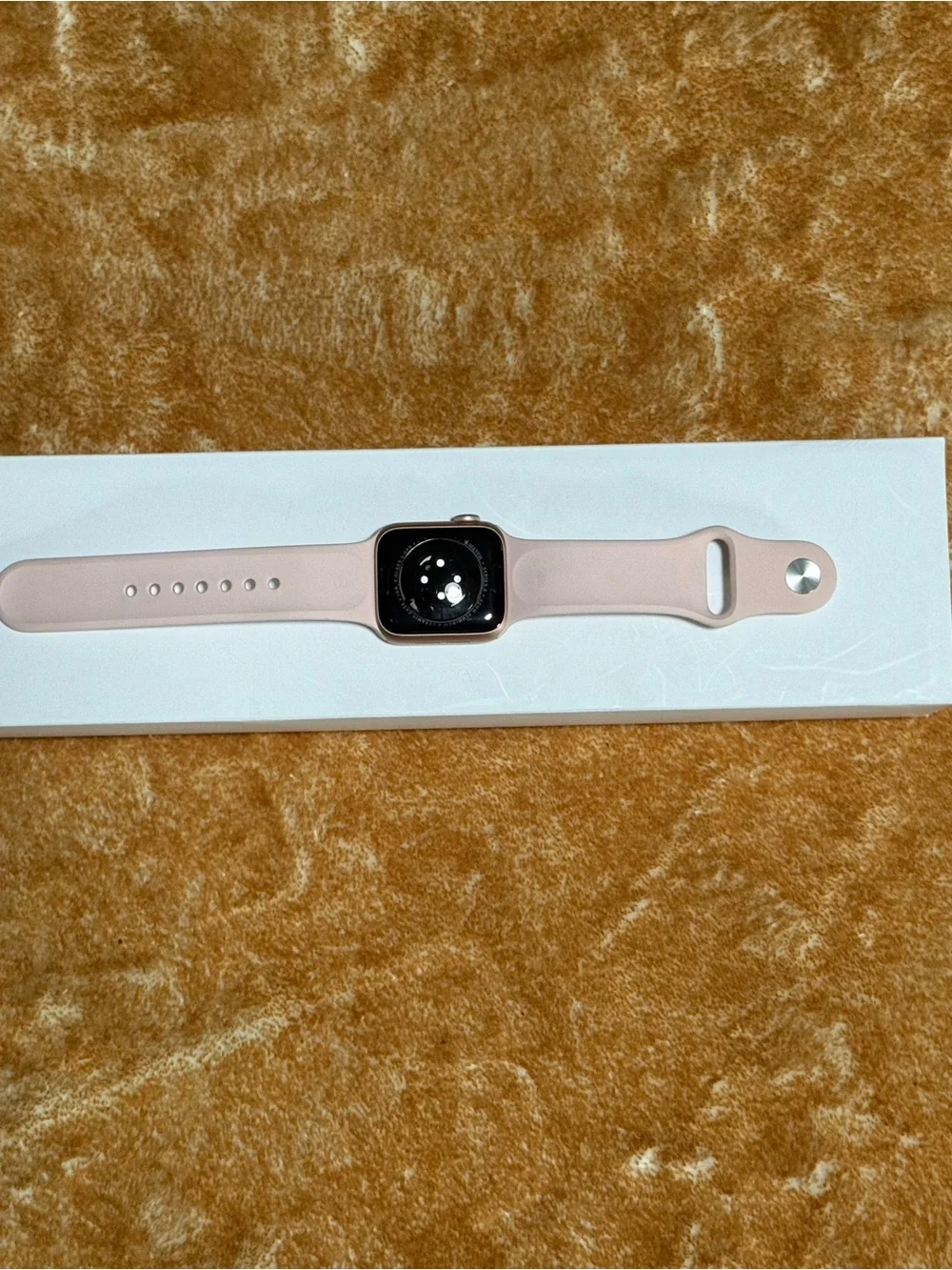 Apple Light Pink Silicone Smartwatch with Rose Gold Case